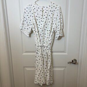 White Polka Dot Wrap Dress